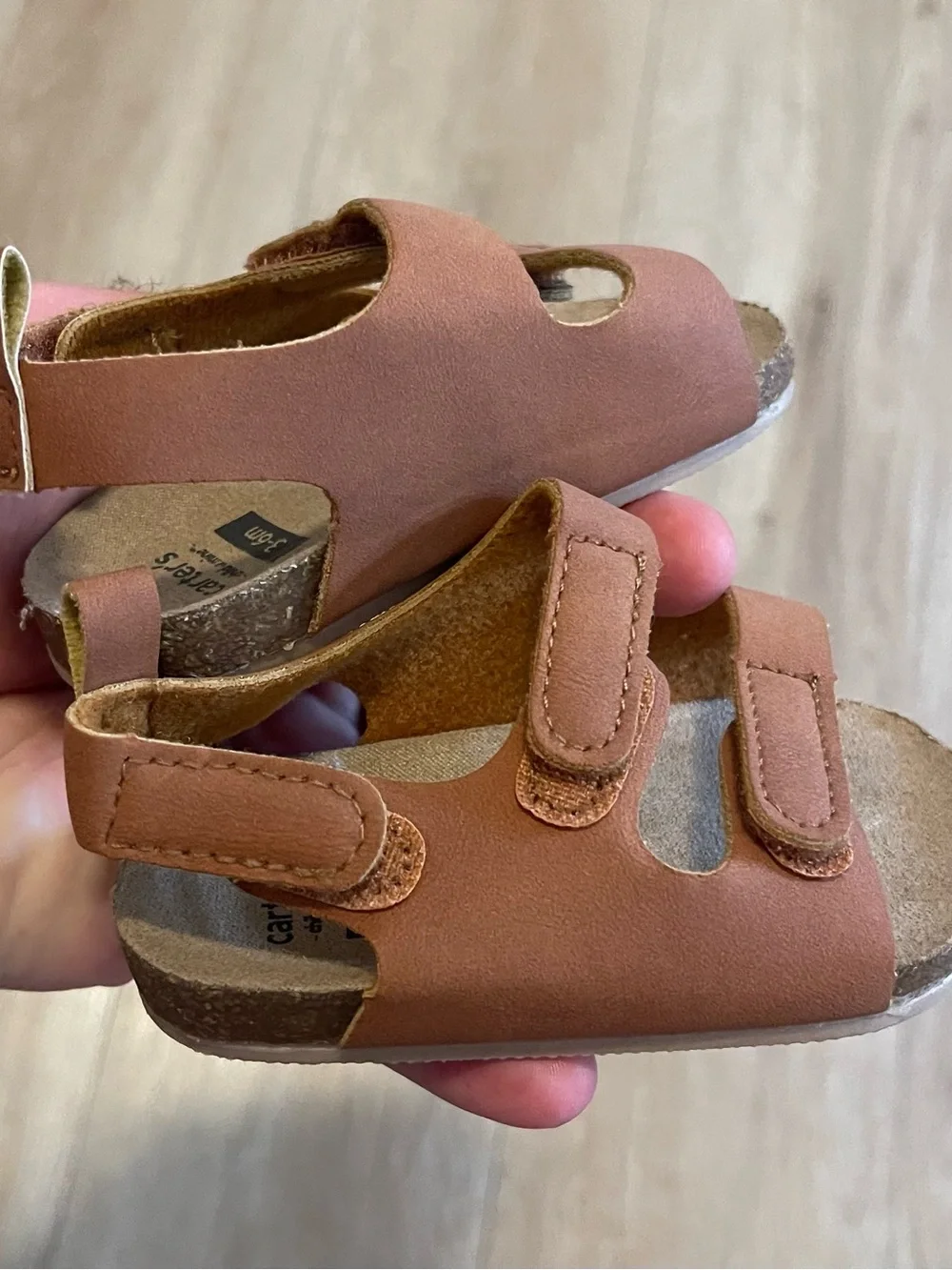 Carter’s Child of Mine Brown Baby Sandals 3-6 Months